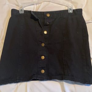 Black skirt with button up